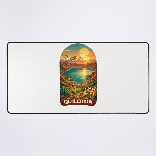 Item preview, Quilotoa Ecuador Vintage Crater Lake Andes Landscape designed and sold by Places On Earth.