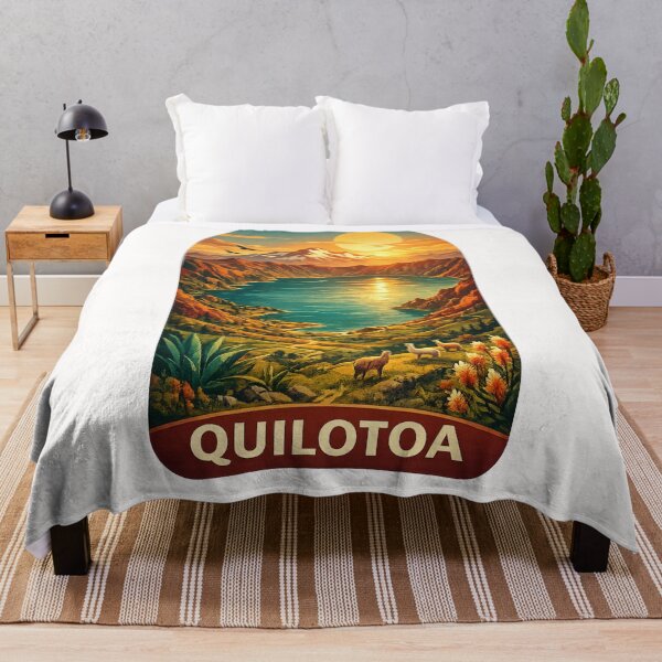 Item preview, Quilotoa Ecuador Vintage Crater Lake Andes Landscape designed and sold by Places On Earth.