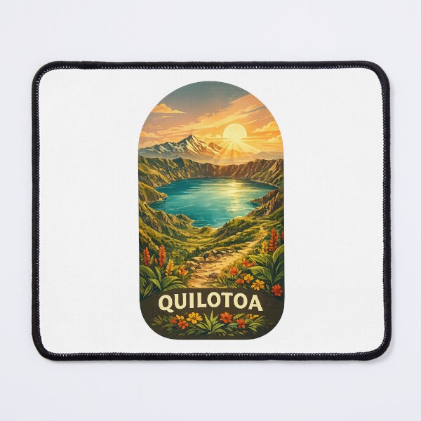 Item preview, Quilotoa Ecuador Retro Andes Crater Lake Landscape designed and sold by Places On Earth.