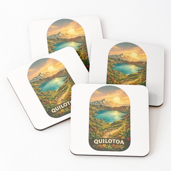 Item preview, Quilotoa Ecuador Retro Andes Crater Lake Landscape designed and sold by Places On Earth.