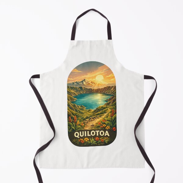 Item preview, Quilotoa Ecuador Retro Andes Crater Lake Landscape designed and sold by Places On Earth.