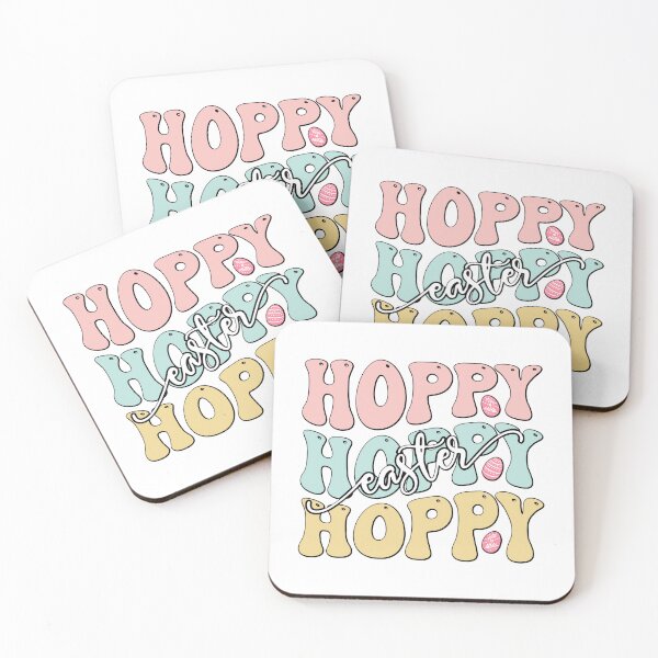 Item preview, Hoppy Easter Pastel Typography with Decorated Eggs designed and sold by QuietBloom80.