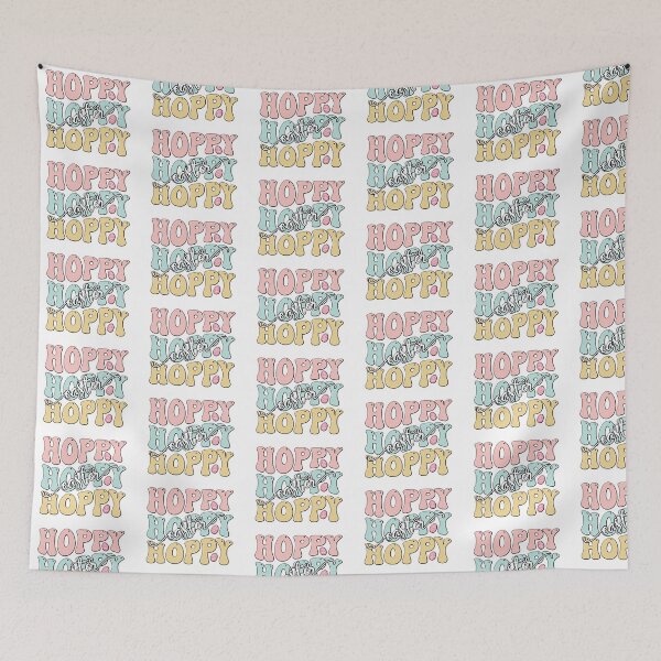 Item preview, Hoppy Easter Pastel Typography with Decorated Eggs designed and sold by QuietBloom80.