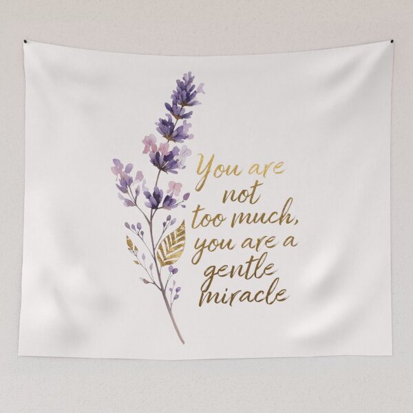 Item preview, Gentle Miracle Lavender Quote designed and sold by CoquetteLunaCo.