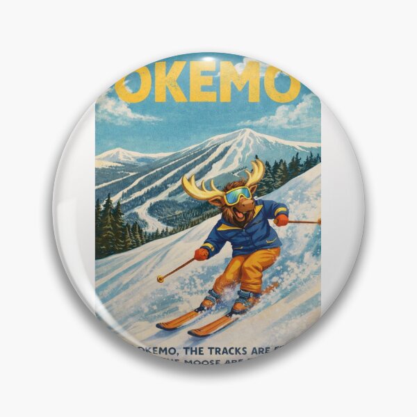 Item preview, Okemo Vermont Retro Skiing Moose Mountain designed and sold by Places On Earth.