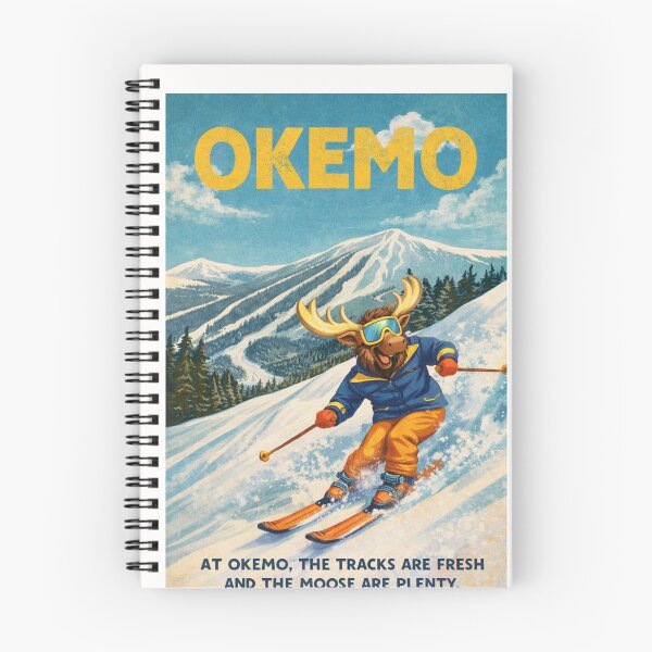 Item preview, Okemo Vermont Retro Skiing Moose Mountain designed and sold by Places On Earth.