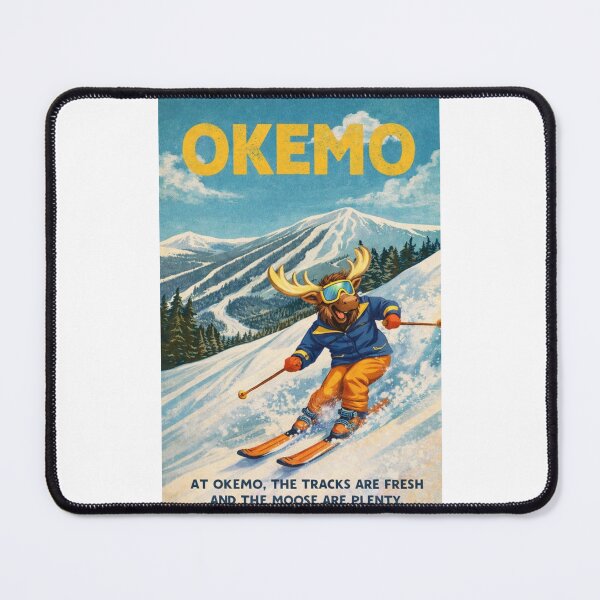 Item preview, Okemo Vermont Retro Skiing Moose Mountain designed and sold by Places On Earth.