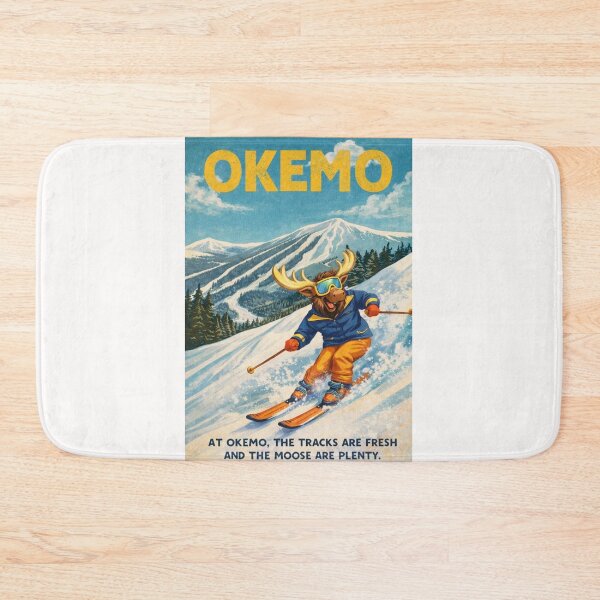 Item preview, Okemo Vermont Retro Skiing Moose Mountain designed and sold by Places On Earth.