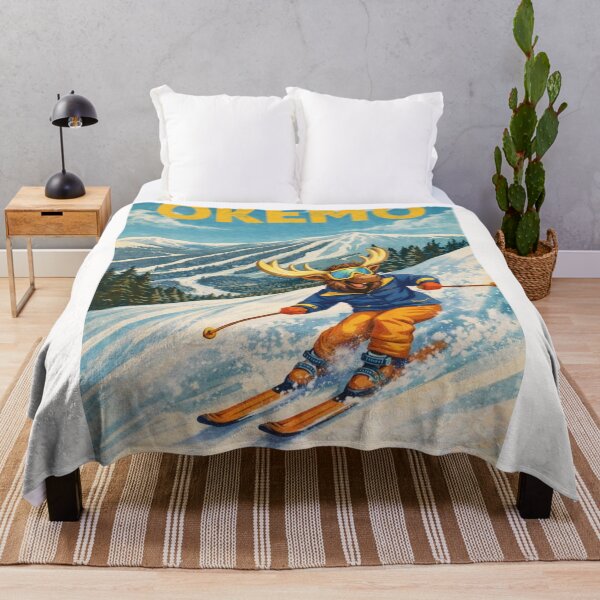 Item preview, Okemo Vermont Retro Skiing Moose Mountain designed and sold by Places On Earth.