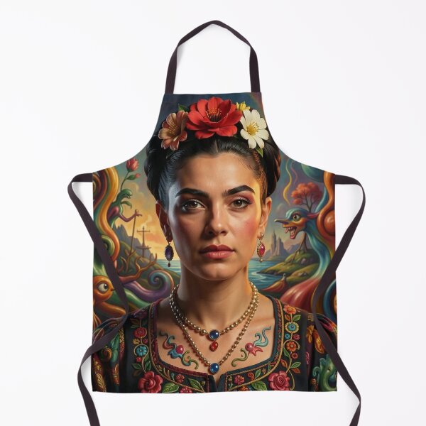 Item preview, Surreal Mexican Inspired Portrait – Colorful Fantasy Folk Art designed and sold by FrenchRomani.