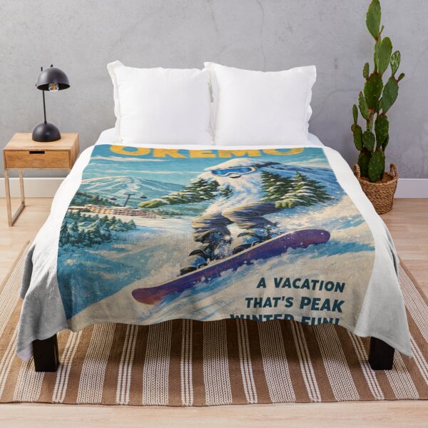 Item preview, Okemo Vermont Vintage Snowboard Yeti Winter Scene designed and sold by Places On Earth.