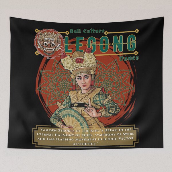 Item preview, Bali Legong Dance - Traditional Balinese Culture Vector Art designed and sold by Khanz4Design.
