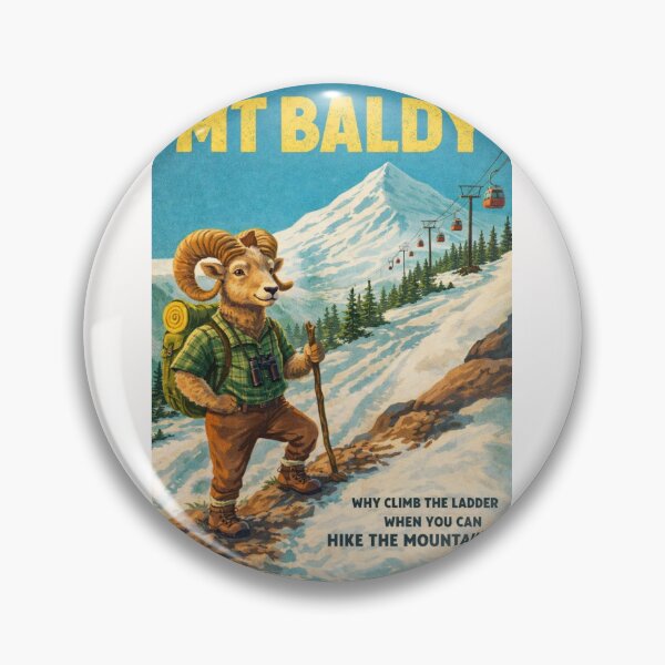 Item preview, Mount Baldy California Retro Hiking Mountain Scene designed and sold by Places On Earth.