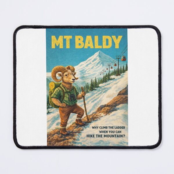 Item preview, Mount Baldy California Retro Hiking Mountain Scene designed and sold by Places On Earth.