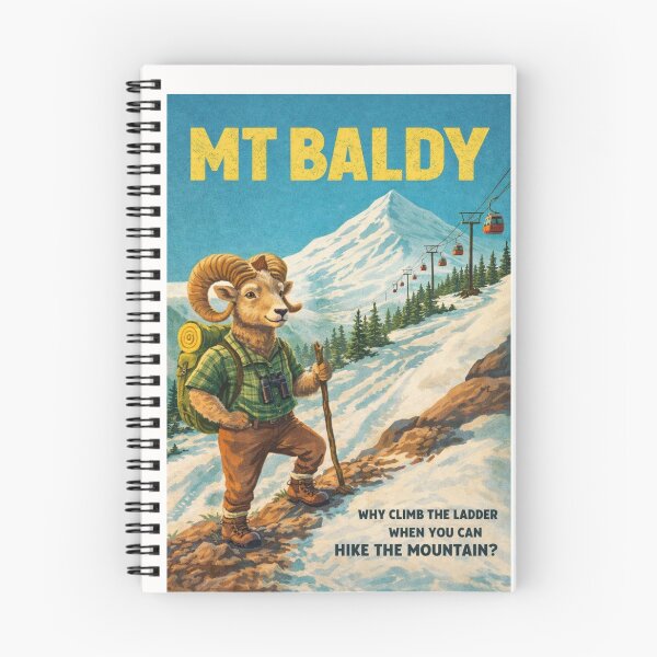 Item preview, Mount Baldy California Retro Hiking Mountain Scene designed and sold by Places On Earth.