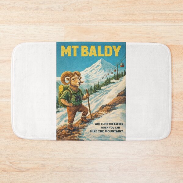 Item preview, Mount Baldy California Retro Hiking Mountain Scene designed and sold by Places On Earth.