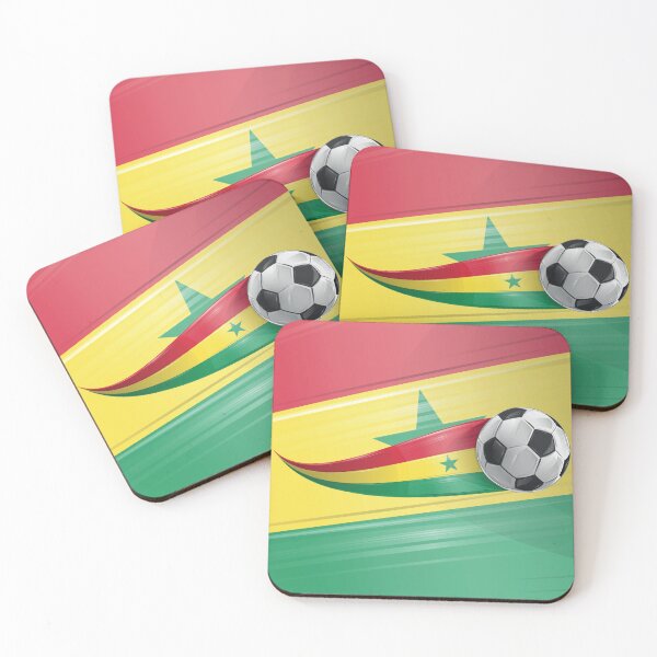 Item preview, Soccer ball with the colors of the Senegal flag, realistic effect  designed and sold by Doomko.