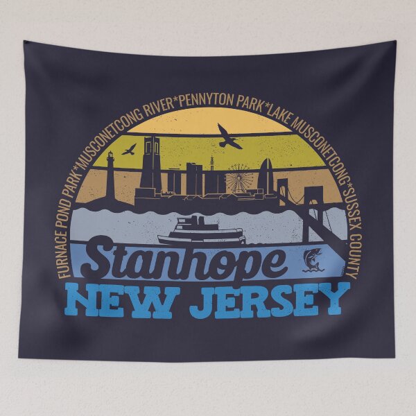 Artikelvorschau, Stanhope New Jersey Sunset Retro Vintage Lokalstolz Logo entworfen und verkauft von CRHPOD20.