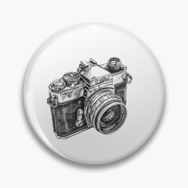 Item preview, Retro Analog Camera Sketch designed and sold by v1per4ever.