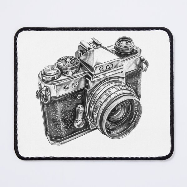 Item preview, Retro Analog Camera Sketch designed and sold by v1per4ever.