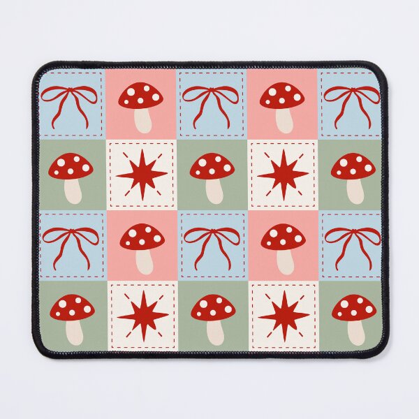 Item preview, Scandinavian Mushroom Seamless Pattern, Nordic Folk Fall Pattern, Cottagecore Mushroom Repeat, Cute Bow Gift Wrap Pattern, Red Toadstool Folk Art Woodland Fall designed and sold by FRH Design ⭐⭐⭐⭐⭐.