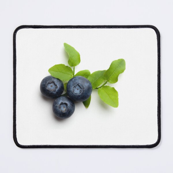 Item preview, Fresh Blueberries with Green Leaves on White Background designed and sold by katifinell.