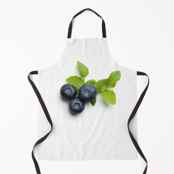 Item preview, Fresh Blueberries with Green Leaves on White Background designed and sold by katifinell.