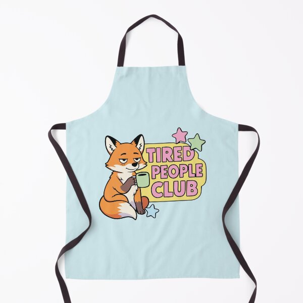 Item preview, Tired People Club Sleepy Fox with Coffee designed and sold by BrownHorse90s.