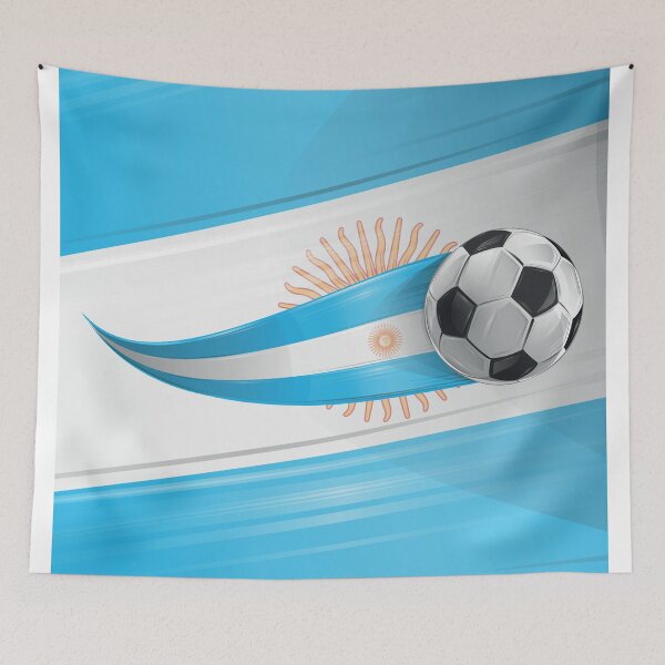 Item preview, Soccer ball with the colors of the Argentina flag, realistic effect designed and sold by Doomko.