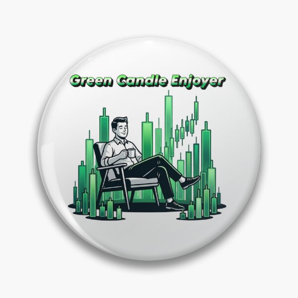 Item preview, Green Candle Enjoyer Design designed and sold by TradingOnDemand.