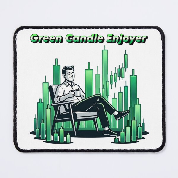 Item preview, Green Candle Enjoyer Design designed and sold by TradingOnDemand.