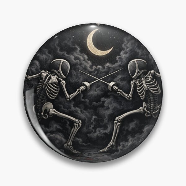 Item preview, Midnight Skeleton Fencers Duel designed and sold by ChillCharmStudio.