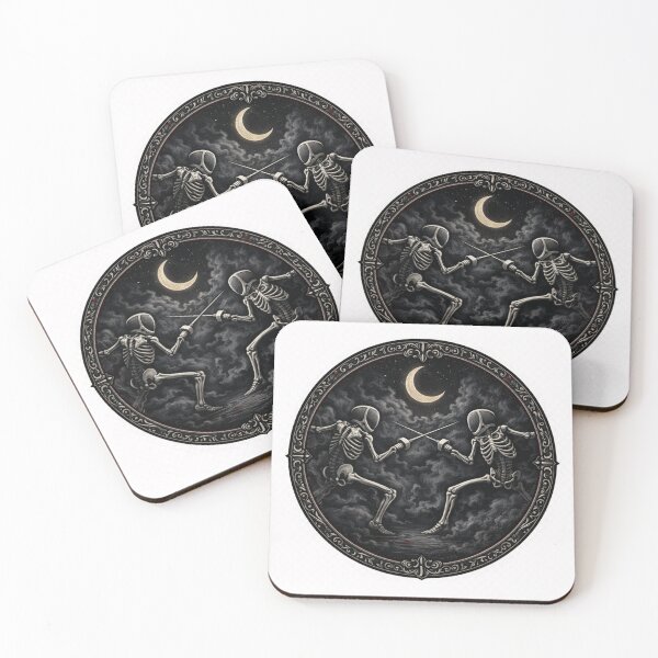 Item preview, Midnight Skeleton Fencers Duel designed and sold by ChillCharmStudio.