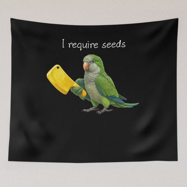 Item preview, Funny Quaker Green Monk Parrot Require Seeds Bird Lover designed and sold by TerryConnells.