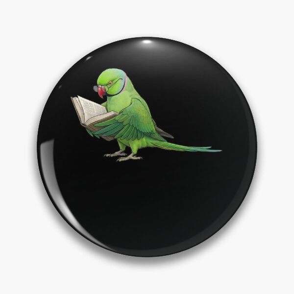 Item preview, Funny Green Ringneck Parakeet Parrots Reading Book Bird Lover designed and sold by TerryConnells.