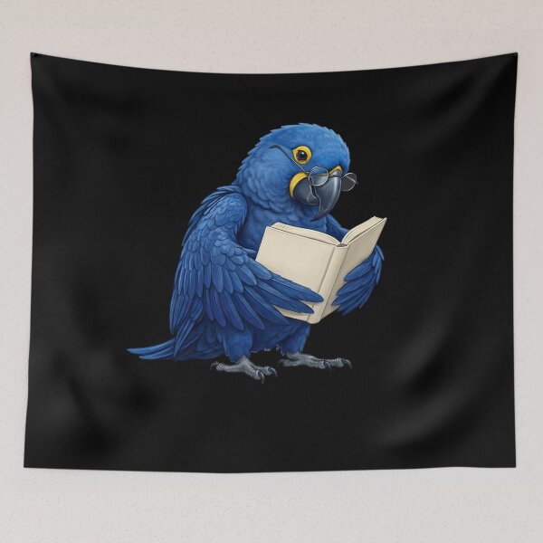 Item preview, Funny Hyacinth Macaw Parrots Reading Book Bird Lover designed and sold by TerryConnells.