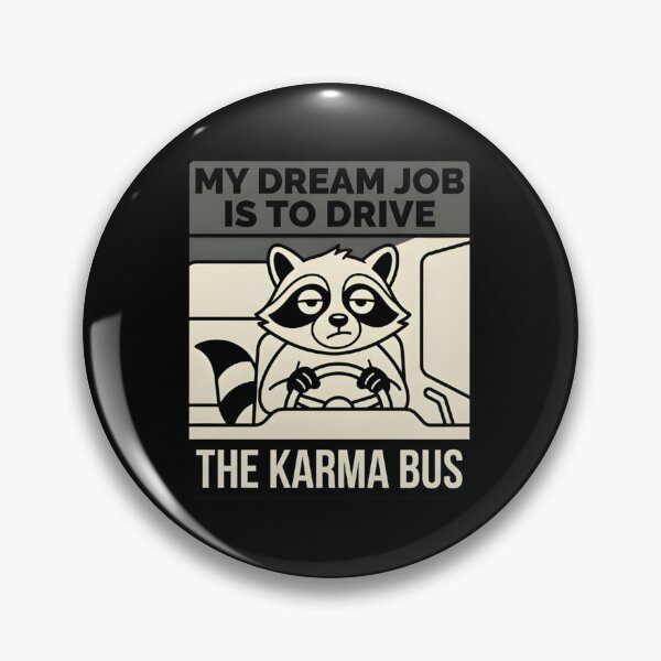 Item preview, Funny Raccoon Karma Bus Driver Retro Cartoon designed and sold by aga4kids.