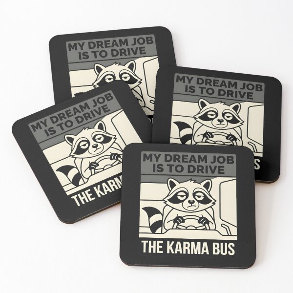 Item preview, Funny Raccoon Karma Bus Driver Retro Cartoon designed and sold by aga4kids.
