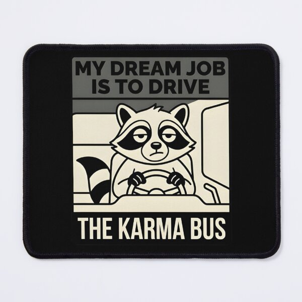 Item preview, Funny Raccoon Karma Bus Driver Retro Cartoon designed and sold by aga4kids.