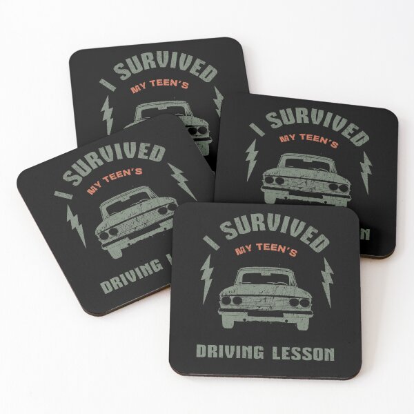 Item preview, Survived My Teen's Driving Lesson Funny Retro Car designed and sold by aga4kids.