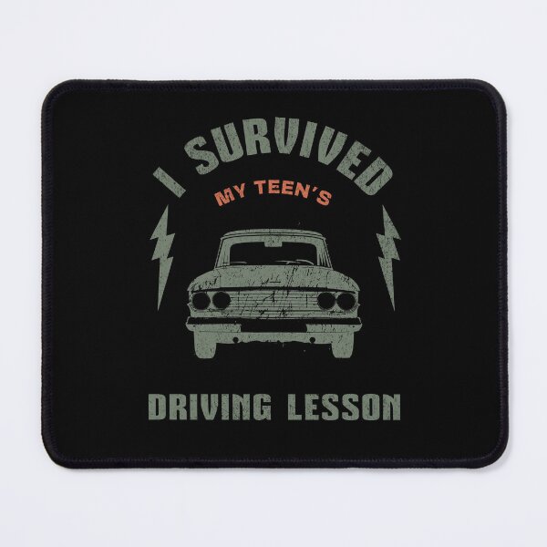 Item preview, Survived My Teen's Driving Lesson Funny Retro Car designed and sold by aga4kids.