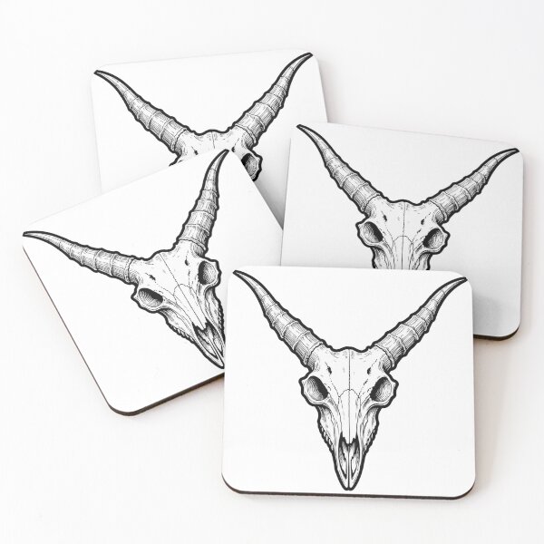 Item preview, Ram Skull Gothic Illustration – Dark Horned Skull Art designed and sold by myforestfog.