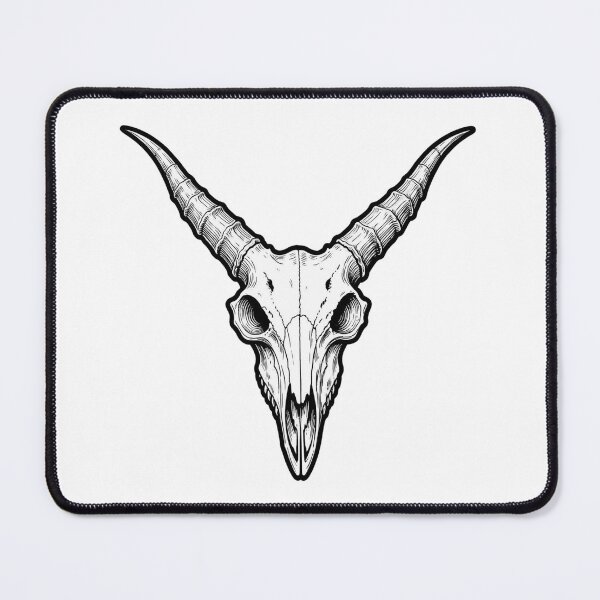 Item preview, Ram Skull Gothic Illustration – Dark Horned Skull Art designed and sold by myforestfog.