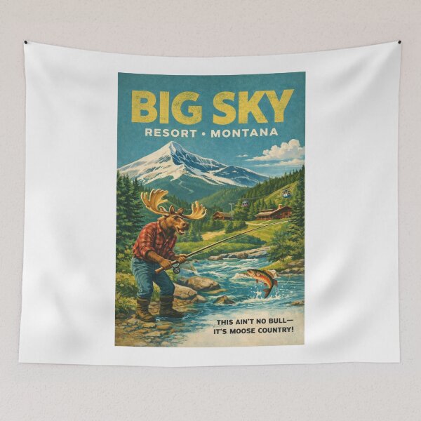 Item preview, Big Sky Resort Montana and Lone Peak in the Madison Range near Gallatin National Forest designed and sold by Aryabek.