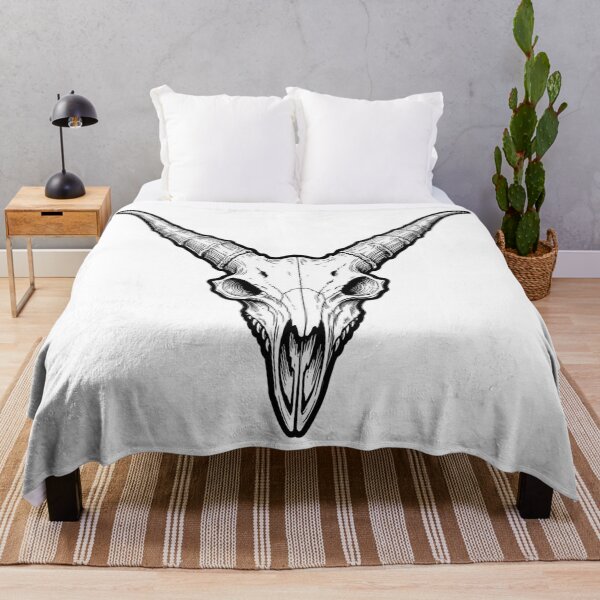 Item preview, Ram Skull Gothic Illustration – Dark Horned Skull Art designed and sold by myforestfog.