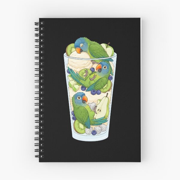Item preview, Funny Blue Crowned Conure Parrots in Ice Cream Dessert designed and sold by DoodleTortle.