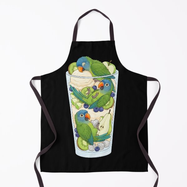 Item preview, Funny Blue Crowned Conure Parrots in Ice Cream Dessert designed and sold by DoodleTortle.
