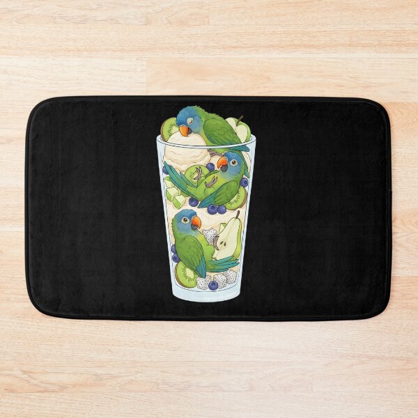 Item preview, Funny Blue Crowned Conure Parrots in Ice Cream Dessert designed and sold by DoodleTortle.