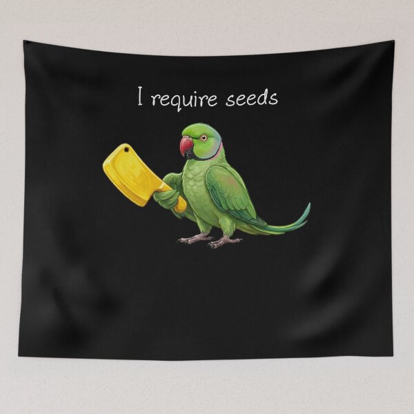 Item preview, Funny Green Ringneck Parakeet Parrot Require Seeds Bird Lover designed and sold by TerryConnells.