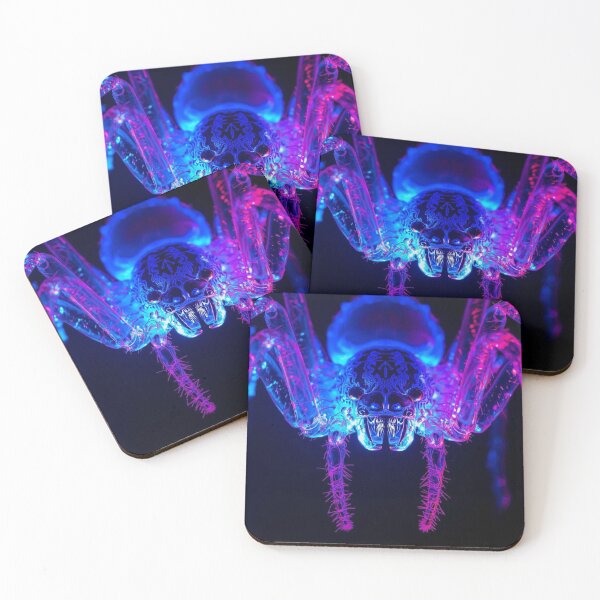 Item preview, Neon Blue Blacklight Spider designed and sold by MidnightVisionStudio.